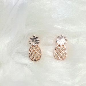 Rose Gold Pineapple Earrings
